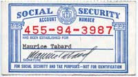Maurice Tabard carte de sécurité sociale